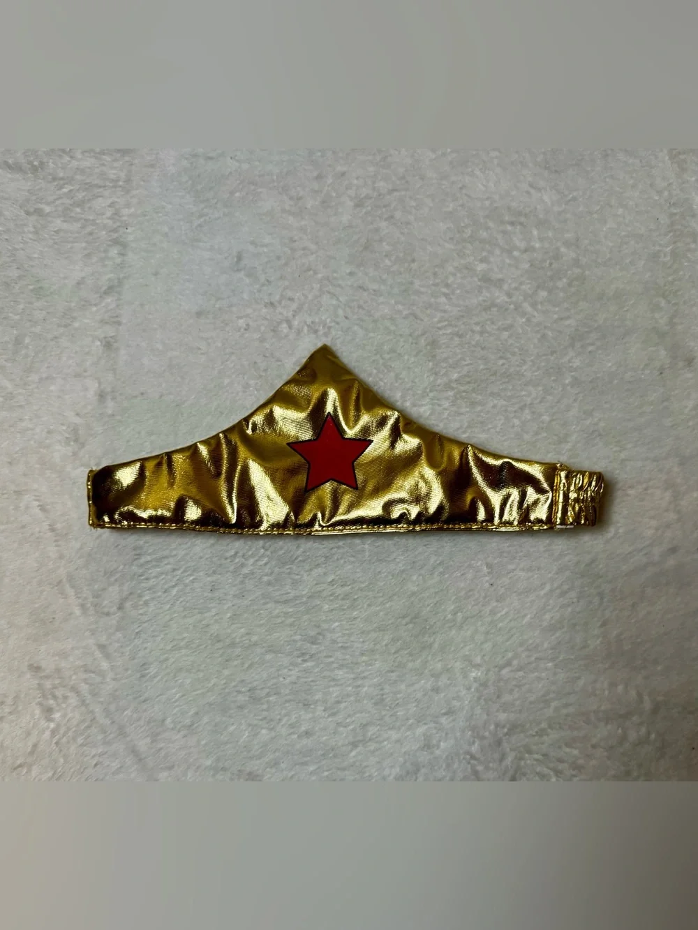 Wonder Woman Costume Gold Metallic Headband with Red Star